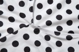 Polka Dots Print Backless Romper XEF-K6Q08488A