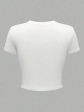 VIP1 Letter Print Short Sleeve T Shirt HMYI-2027