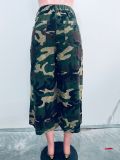 Camouflage Print Loose Holes Jeans ORY-5279