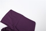 Off Shoulder Solid Color Irregular Two Piece Skirts Set GYME-K6S07459A
