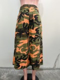 Camouflage Print Loose Holes Jeans ORY-5279