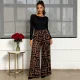Plus Size Print Casual Straight Pants QMZF-2168