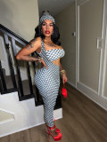 Polka Dot Print Tube Top Three Piece Set SFY-879