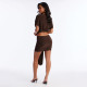 Solid Color Ruched Hollow Out Mini Dress GSZM-Q26DS039