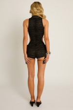 Lace Sleeveless Tie Up Romper GSZM-C26RP203