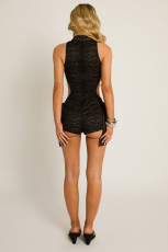 Lace Sleeveless Tie Up Romper GSZM-C26RP203
