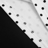 Polka Dot Print Lace Patchwork Mini Dress GSZM-D26DS140