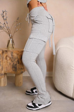 Solid Color Multi-pockets Casual Pants SHD-8003