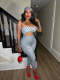 Polka Dot Print Tube Top Three Piece Set SFY-879