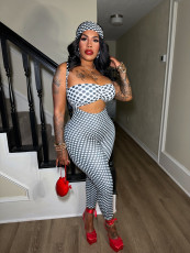 Polka Dot Print Tube Top Three Piece Set SFY-879