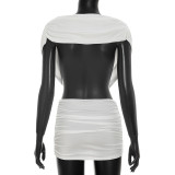 Deep V Neck Backless Ruched Mini Dress GSZM-C26DS147
