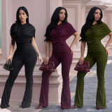 Solid Color Wide Leg Jumpsuit GFYX-7651