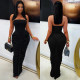 Solid Color Ruched Tube Top Maxi Dress GFYX-7669