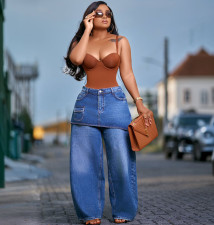 Fashion Washed Straight Jeans GAKF-60401