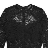 See Through Lace Long Sleeve Jumpsuit GFYX-7637
