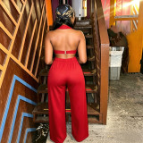 Solid Color Loose Wide Leg Pants 2 Piece Set GFYX-7712