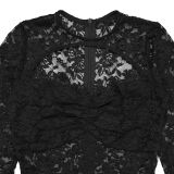 See Through Lace Long Sleeve Jumpsuit GFYX-7637