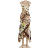 Sexy Backless Print Maxi Dress DLSF-K6D07022A