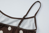Polka Dot Print Sling Tank Tops GLAG-T5820047G