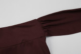 Solid Color Patchwork Micro Flare Seventh Pant GLAG-P6121245F