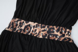 Leopard Print Patchwork Backless Mini Dress GLAG-D6121120H