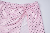 Polka Dot Print Bikini Three Piece Swimsuit GLAG-S5C20819F