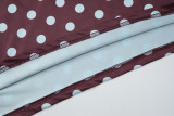 Polka Dot Print Contrast Color Two Piece Skirts Set GLAG-S5C20905G