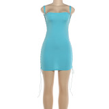 Solid Color Sling Bandage Dress XEF-K6D08022A
