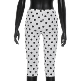 Polka Dot Print Tie Up Seventh Pants GSBW-C26PT109