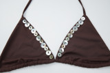 Sexy Button Patchwork Bikinis 2 Piece Swimsuit GLAG-S5A20752F