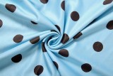 Polka Dots Print Sling Vest Ruffles Long Skirt Suit XEF-K6S09228A