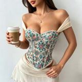 Print Backless Bandage Tank Top GPBY-VE8427