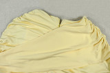 Solid Color Ruched Mini Dress GJYO-JD305276