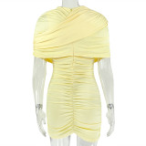 Solid Color Ruched Mini Dress GJYO-JD305276
