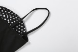 Fashion Backless Polka Dot Print Maxi Dress GSLF-K6D09638A