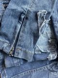 Denim Embroidered Jacket And Skirt Set YMEF-59110