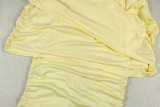 Solid Color Ruched Mini Dress GJYO-JD305276