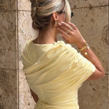 Solid Color Ruched Mini Dress GJYO-JD305276