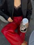 Fashion PU Leather Straight Pants GPBY-TR8331