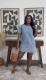 Fashion Denim Loose Short Sleeve Mini Dress GADE-6771