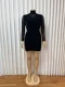 Long Sleeve Mesh See Through Mini Dress GMYU-10228