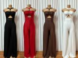 Sexy Halterneck Hollow Out Jumpsuit GADE-10086