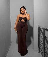 Sexy Halterneck Hollow Out Jumpsuit GADE-10086