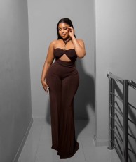 Sexy Halterneck Hollow Out Jumpsuit GADE-10086