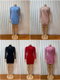 Long Sleeve Mesh See Through Mini Dress GMYU-10228
