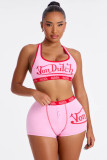 VIP1 Letter Print Tank Top Shorts 2 Piece Set GFCF-1486