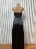 3D Rose Backless Maxi Dress  GMYU-95651