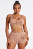 VIP1 Letter Print Tank Top Shorts 2 Piece Set GFCF-1486