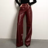 Fashion PU Leather Straight Pants GPBY-TR8331