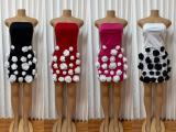 3D Floral Patchwork Tube Top Mini Dress GADE-11329